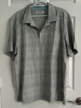 Men's Tommy Bahama - Bahama Coast Short Sleeve Polo Shirt -Color: Gray - Size XL